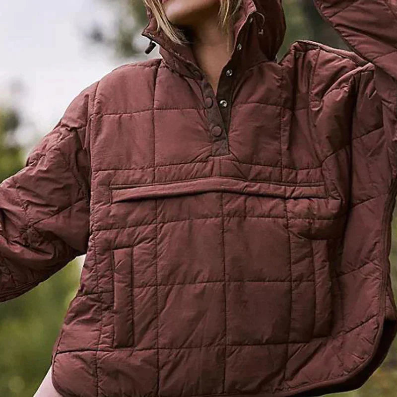 Warme Winterjas voor Vrouwen Donkergrijs