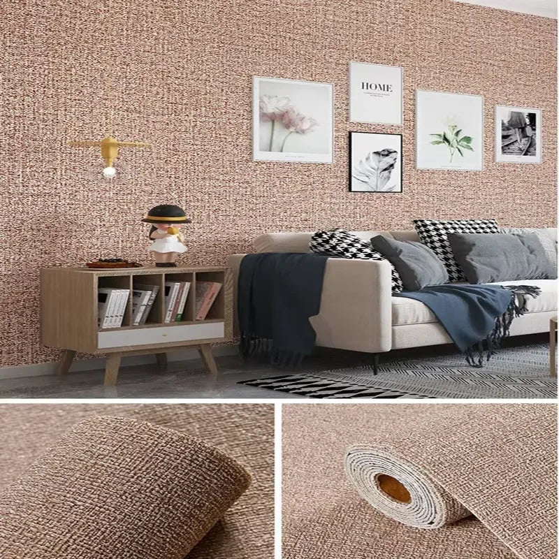 Zelfklevend Behang Linnen 3D 50cm Diatoom Wandpaneel Woonkamer Slaapkamer Muurdecoratie Zelfklevend Schuim Wandbekleding Rol