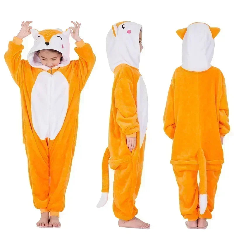 Unicorn Onesie Kind Fleece Regenboog Pyjama Met Capuchon Meisjes Huispak Verkleedpak Warm Zacht Comfortabel