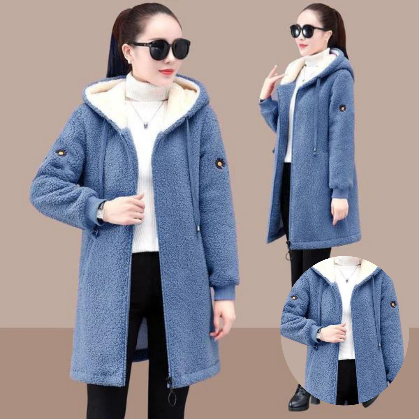 Dames Winterjas Warm en Waterdicht Lang Model