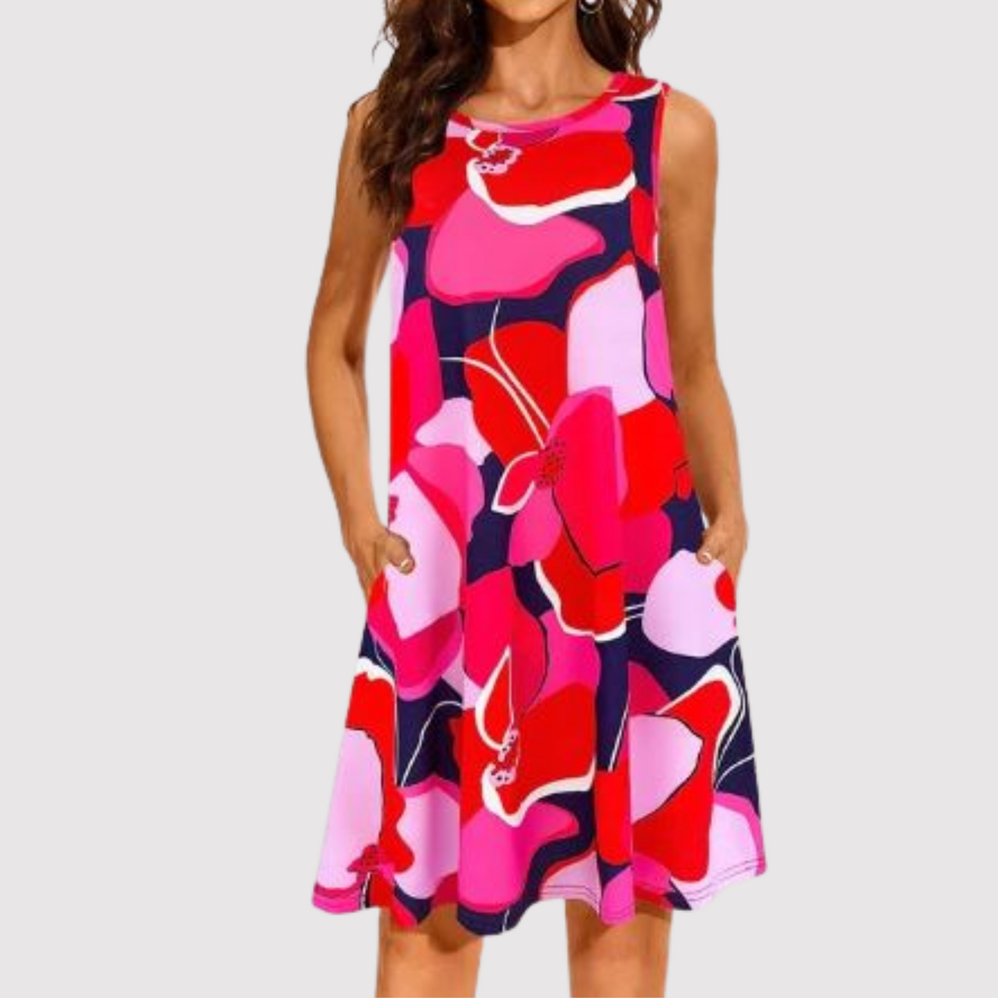 Losse Vrouwenjurk Zomerjurk Casual Stijl Korte Jurk