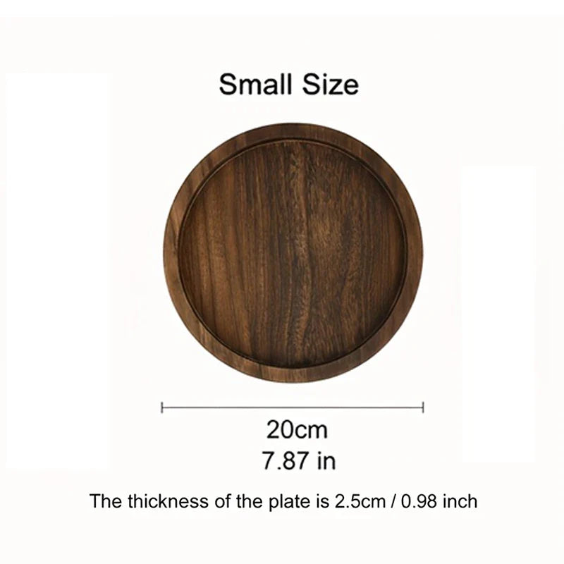 Salontafel Decoratie Ronde Houten Dienblad Farmhouse Stijl Centerpiece