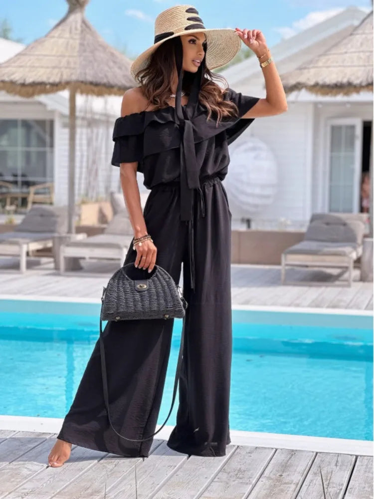 Vrouwelijke Jumpsuit Casual Chic Zomermodel