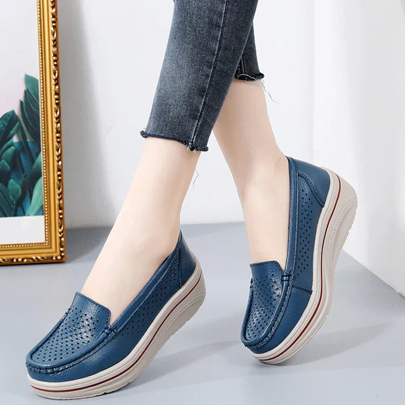 Dames Leer Schoenen Casual Stijl Comfortabel