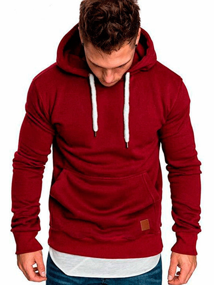Heren Hoodie Zacht Casual met Buidelzak voor Dagelijks Gebruik