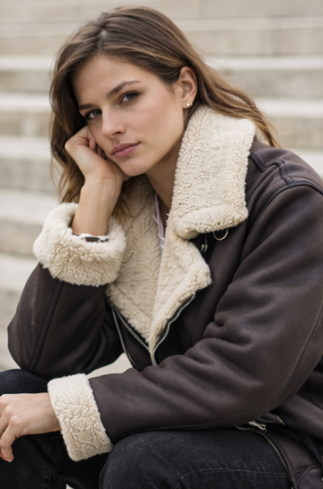 Vegan Leren Jas Dames - Moderne Trendy en Comfortabele Stijl
