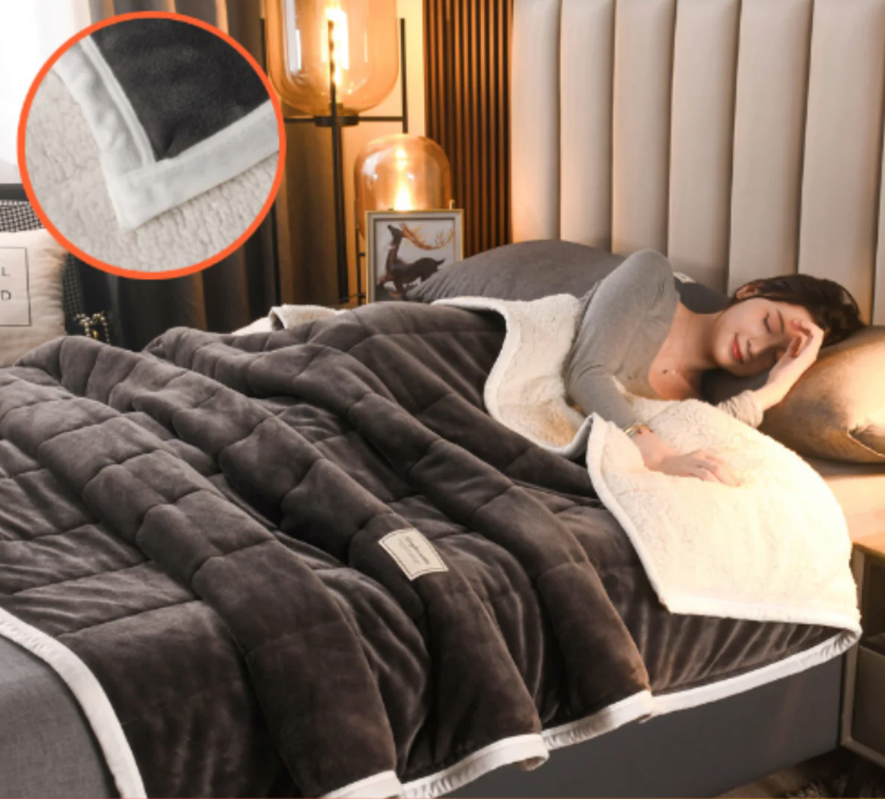 Zachte Deken 3-laags Warm voor Bank en Bed