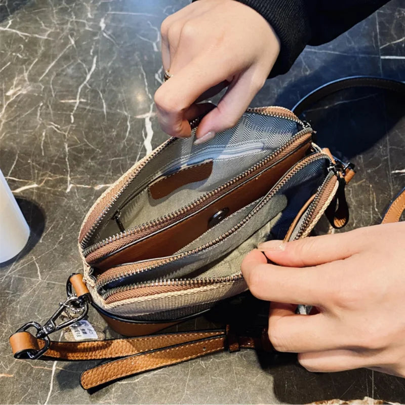 Leren Crossbody Tas voor Dames Klein en Stijlvol