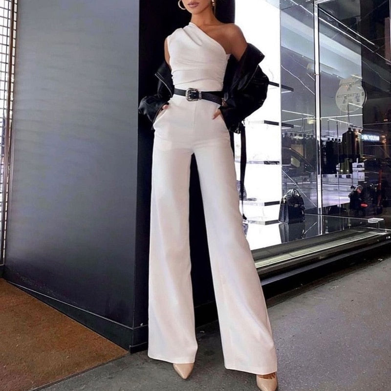 Jumpsuit Zomerjurk Elegante Eénspaarige Jurk