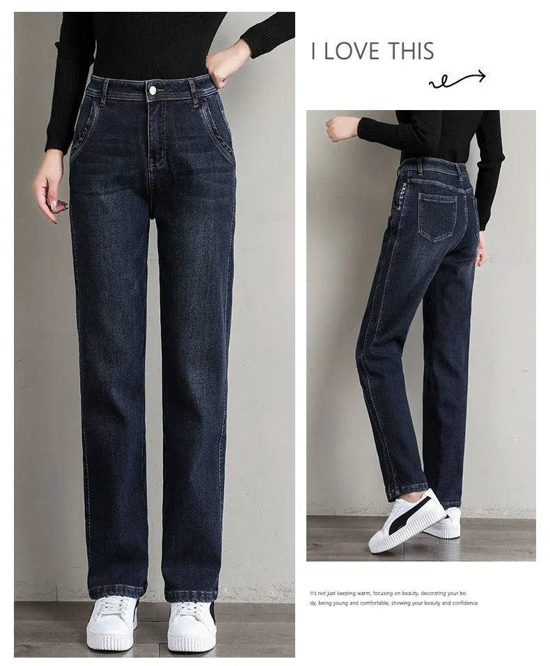 Warme Fleece Jeans voor Winter