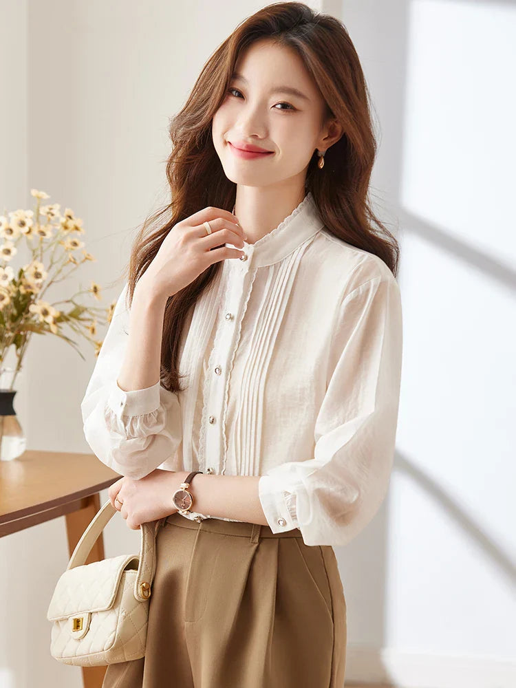 Dames Blouses Elegante Stijl Couture Kwaliteit