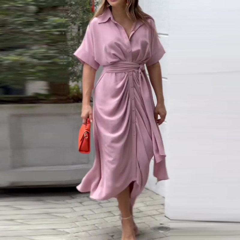 Susan Drape Dress | Elegante Zomerjurk Dames 5