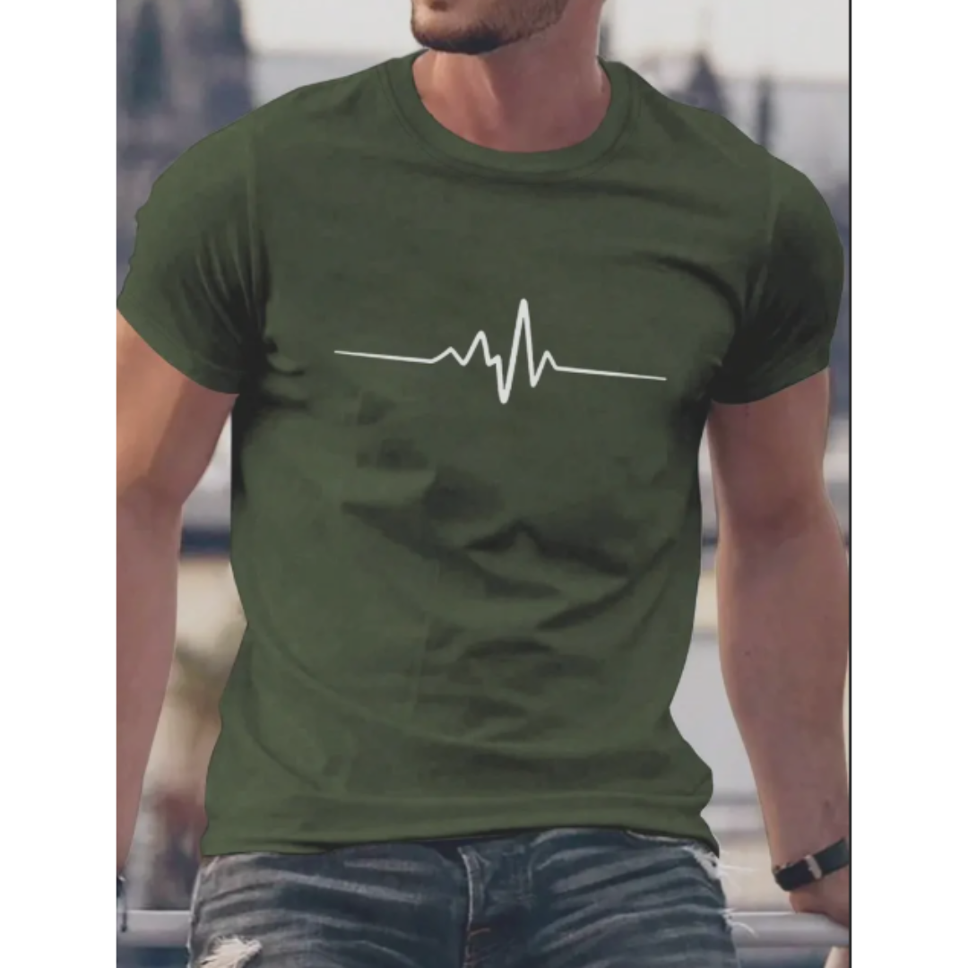 Mannen T Shirt Slim Fit met Grafische Print