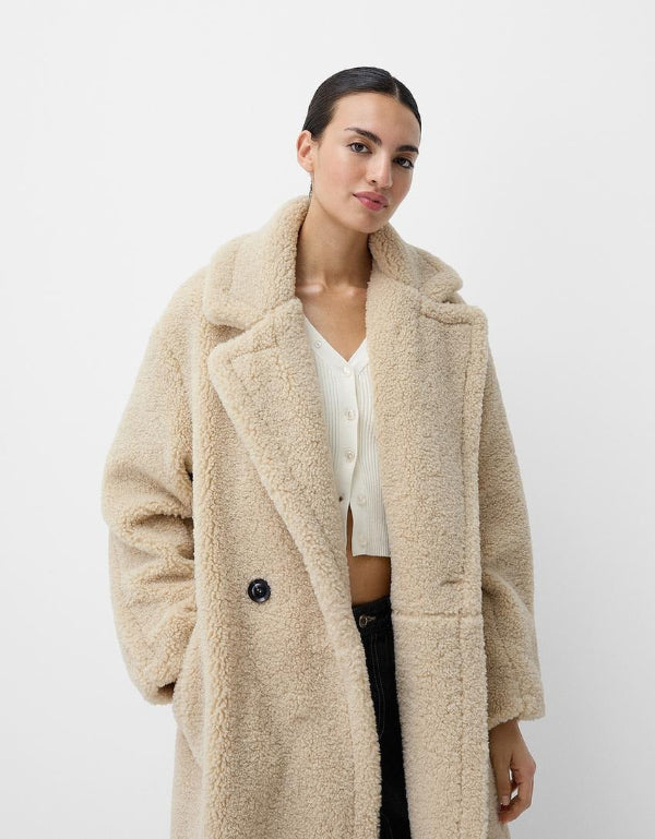 Teddy Damesjas Lange Oversized Zachte Winterjas - StudioMarella