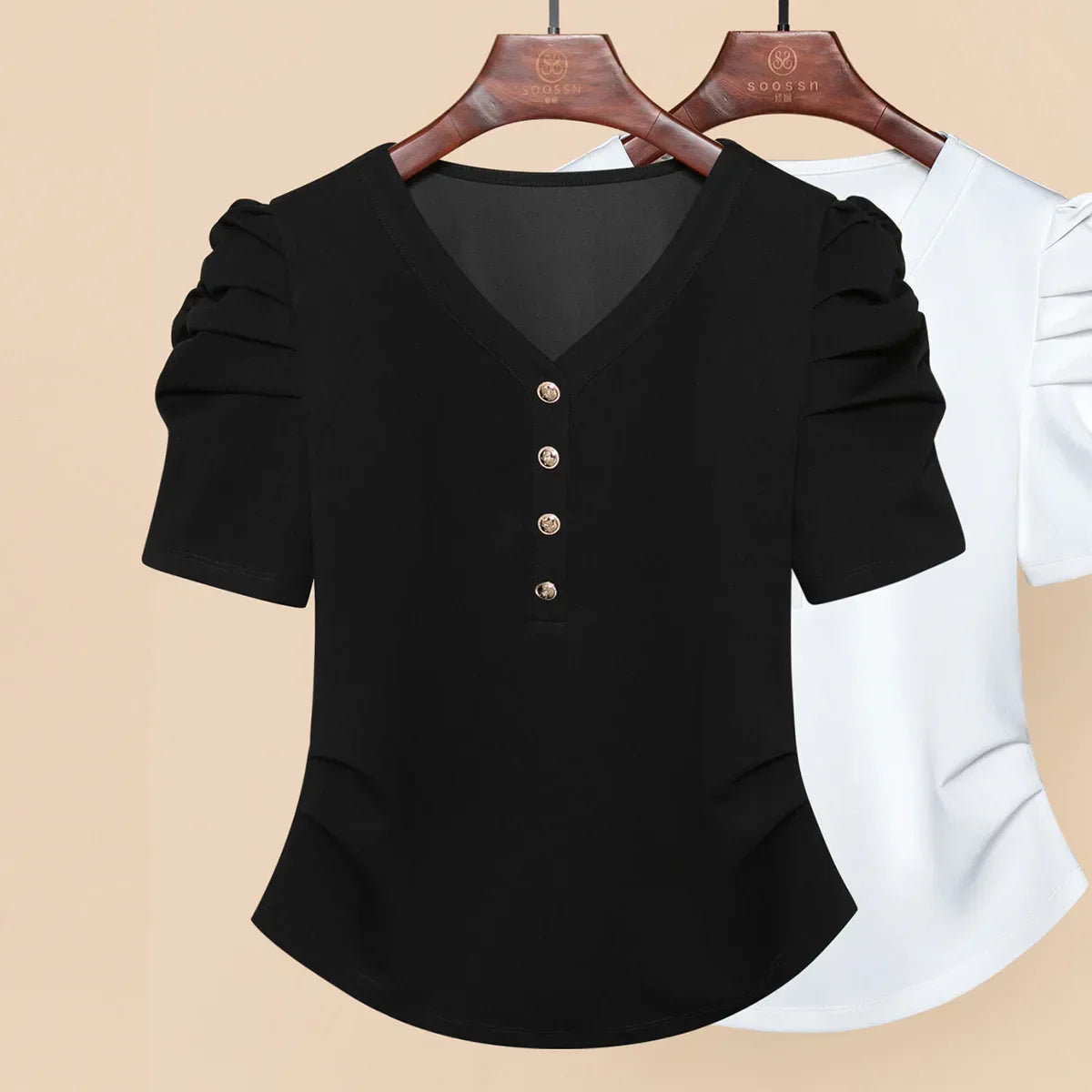 Zwarte Zomer T-Shirts voor Dames Korte Mouw