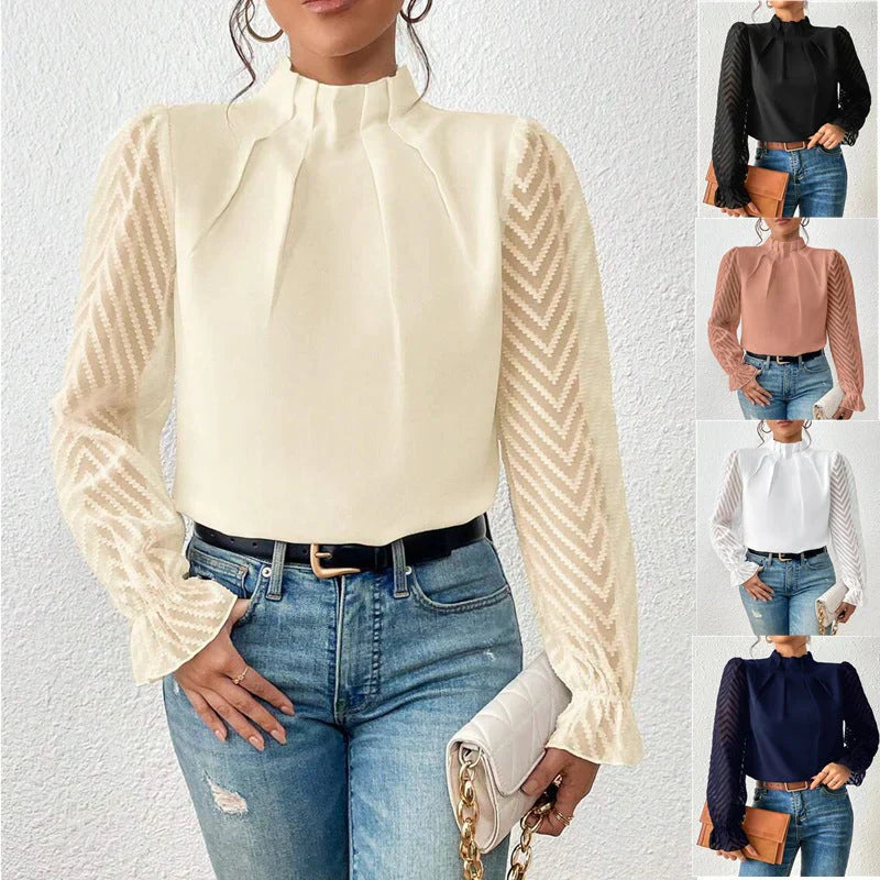 Dames Truien Opstaande Hals Elegante Stijl