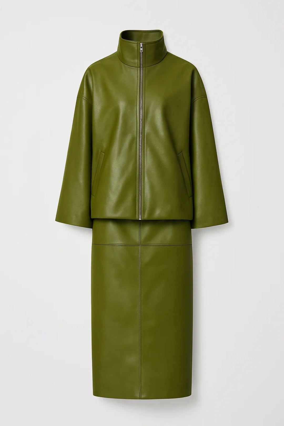 Dames Oversized Jas met Maxi Rok Stijlvol Zwart