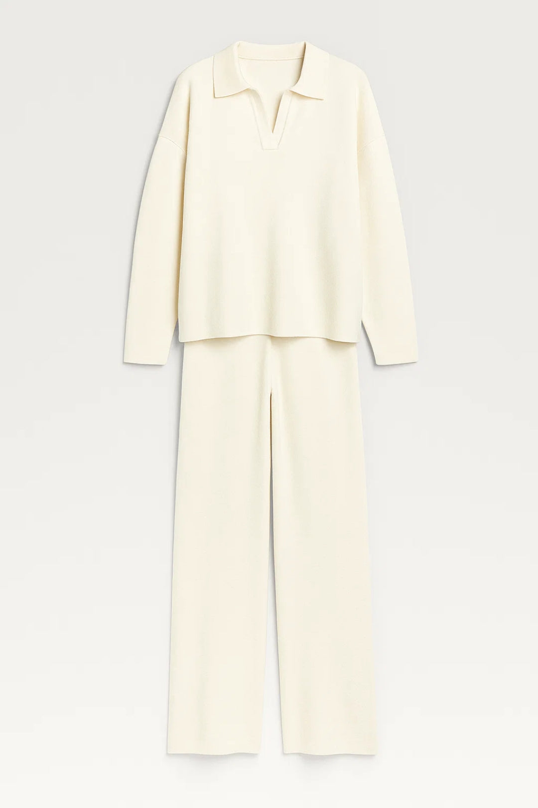 Tweedelige Set: Comfortabele Top en Rechte Broek Losse Fit