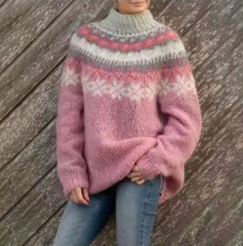 Dames Trui Gebreid Nordic Stijl Warm