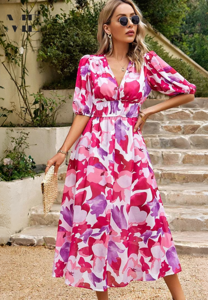 Dames Jurk Elegant Slimvallend