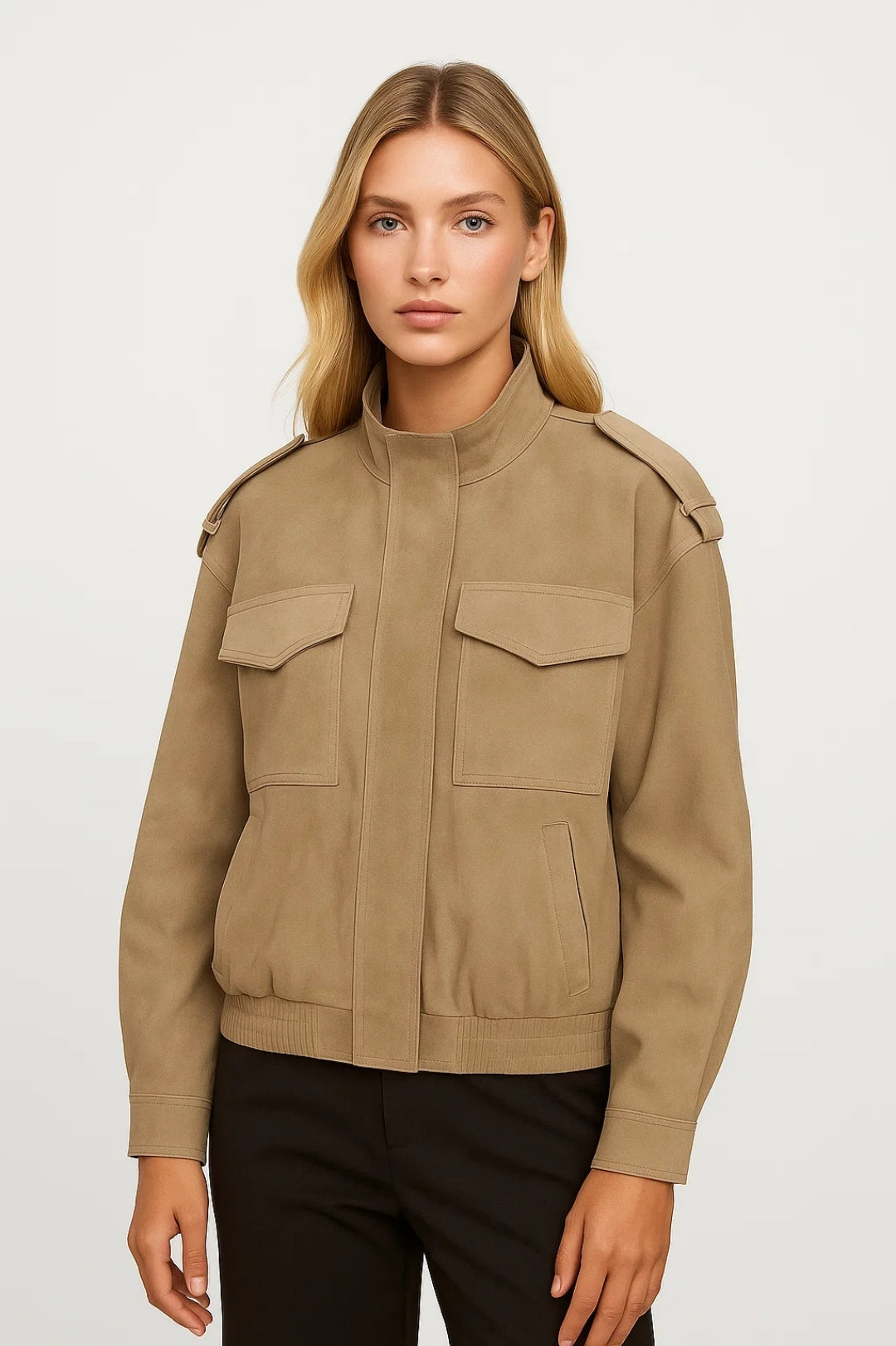 Dames Cargo Jas Met Veel Zakken voor Herfst en Winter