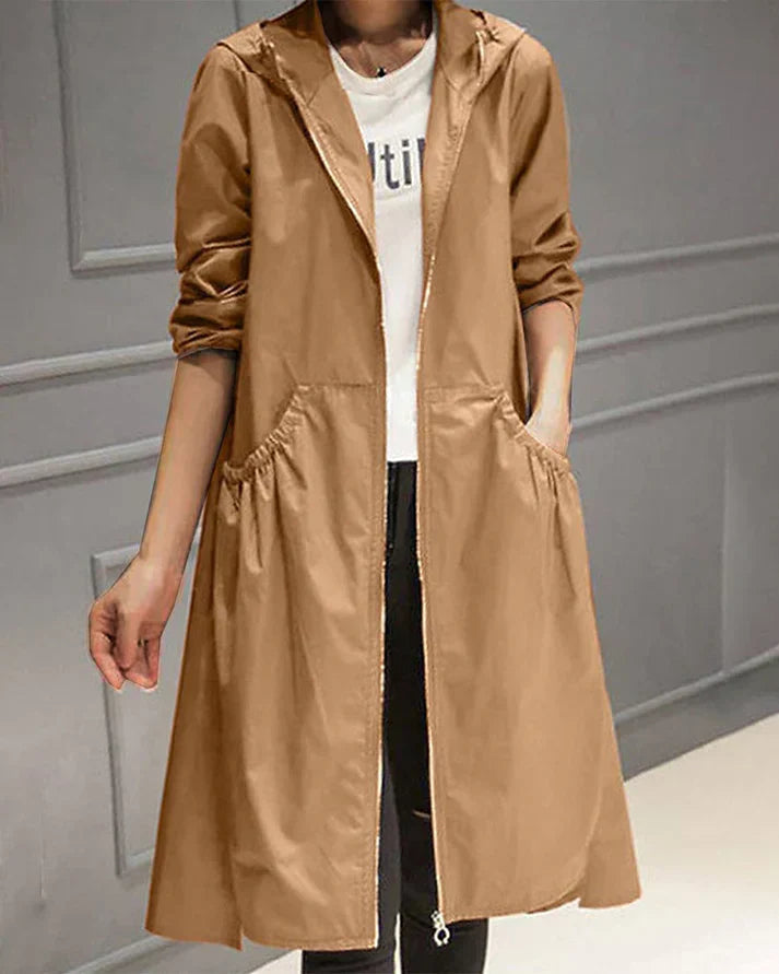 Luxe Lange Jurkjas voor Vrouw Elegante Stijl