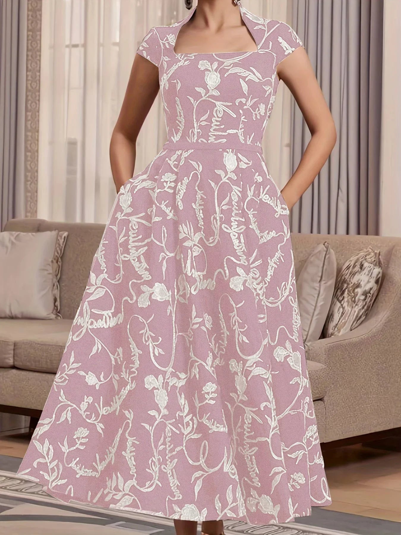 Vintage Bloemenjurk voor Dames Elegant en Stralend