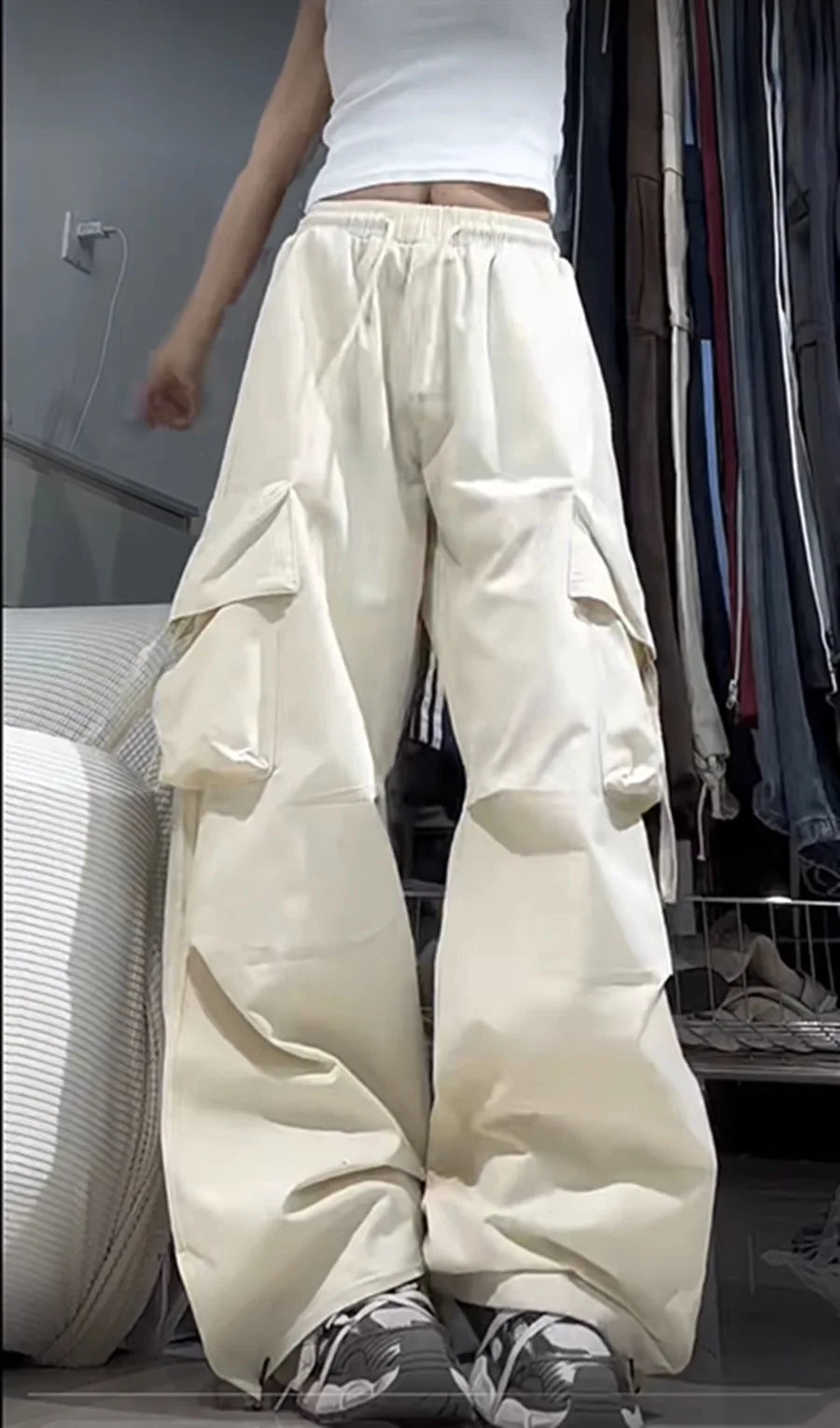Vrouwen Broek Cargo Stijl Vintage Look
