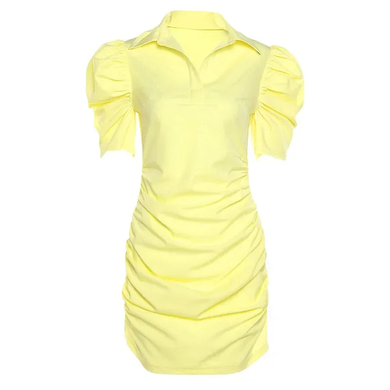 Korte Bodycon Jurk Vintage Stijl voor Vrouw