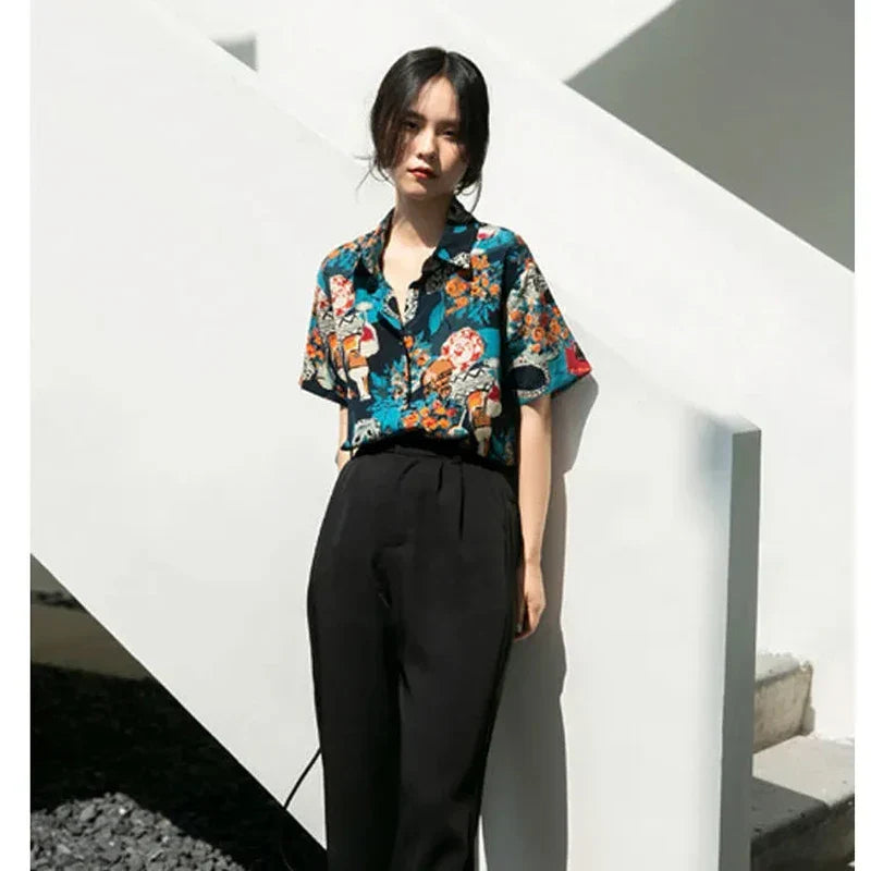 Vrouwelijke Bloemen Blouse Lente Zomerkleding