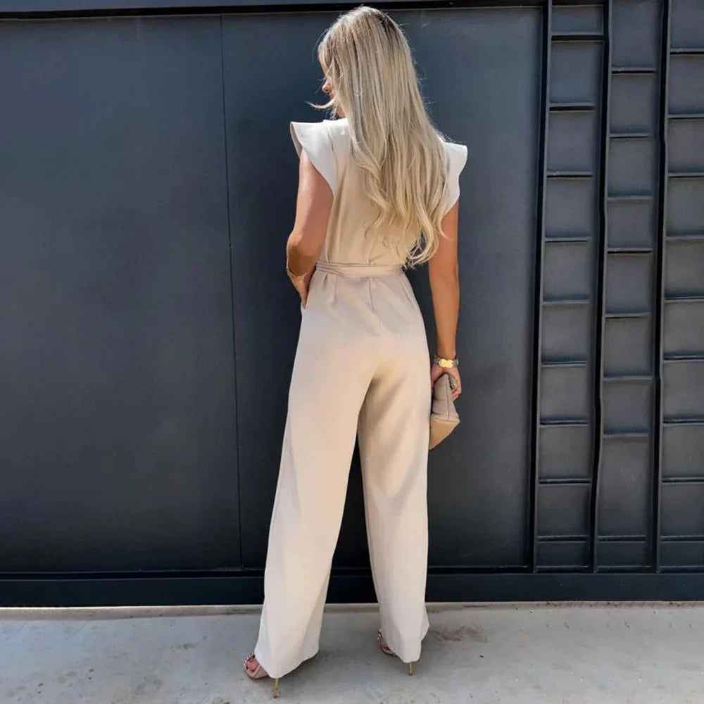 Zomerse Mouwloze Jumpsuit Vrouwelijk Model