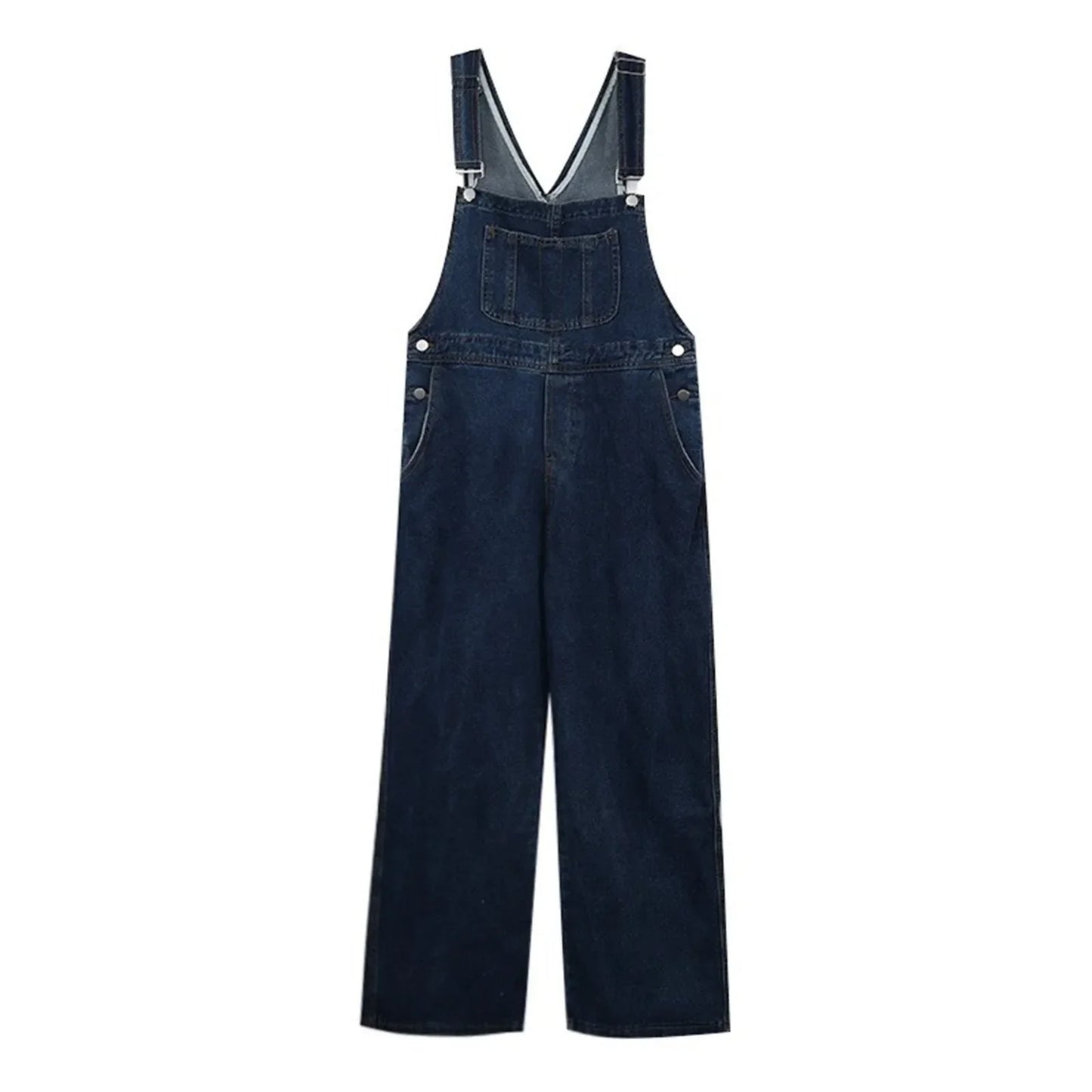 Vrouwelijke Jumpsuit Denim Blauw Trendy Model