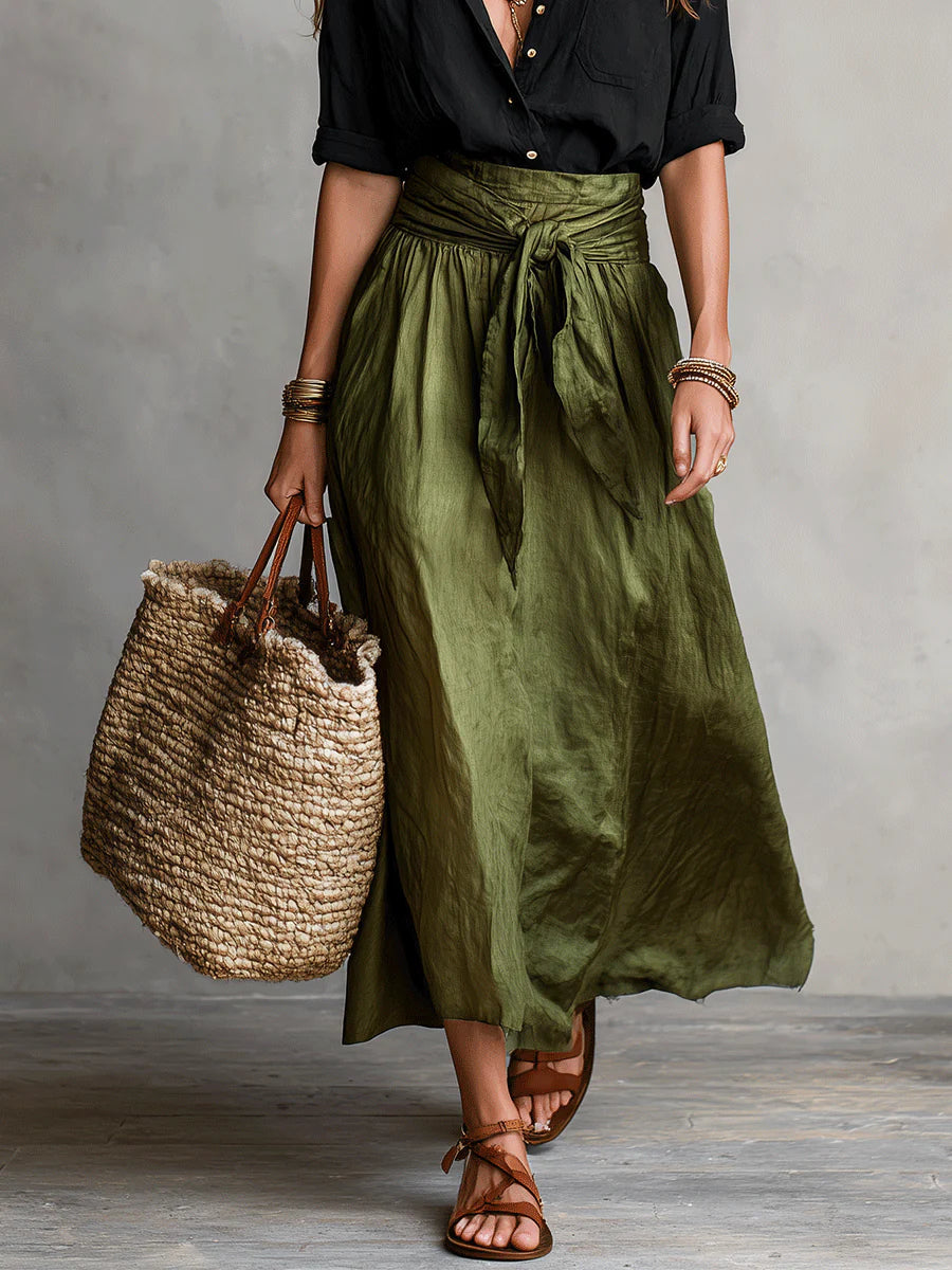 Dames 2-delige set T-shirt en midi-rok comfortabele pasvorm