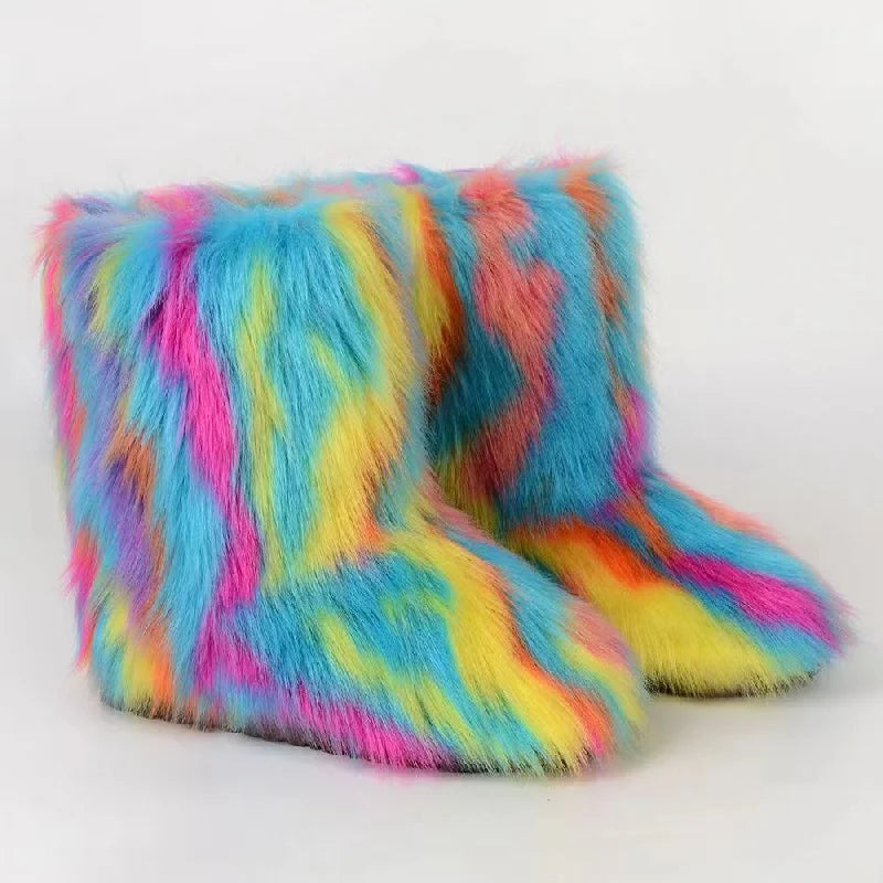 Dames Snowboots Pluizig Warm Comfortabel