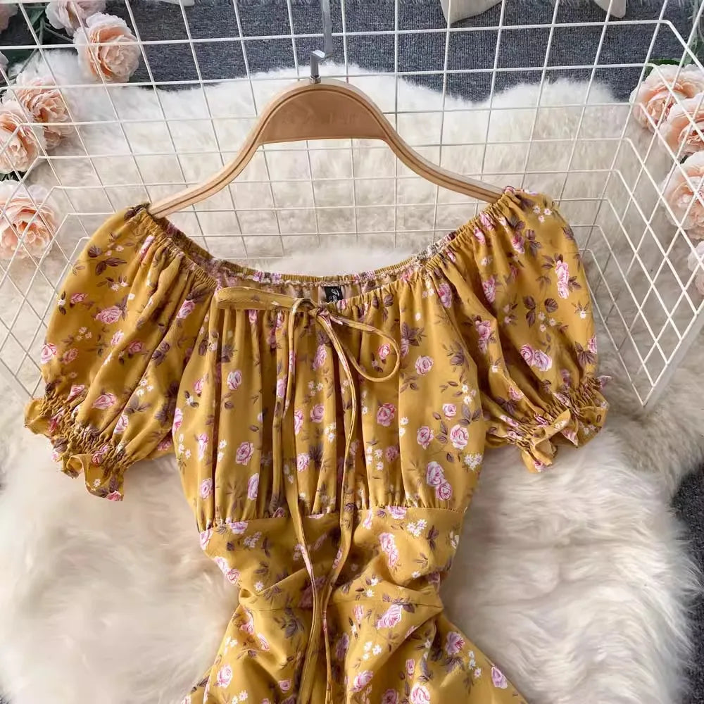 Zomerjurk voor Vrouwen Bloemenprint Jurk Lente Zomer