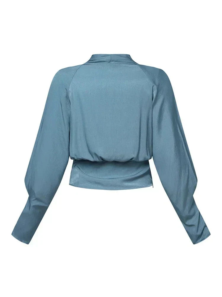 Vrouwen Blouse Pofmouwen Elegante Vrouwelijke Stijl