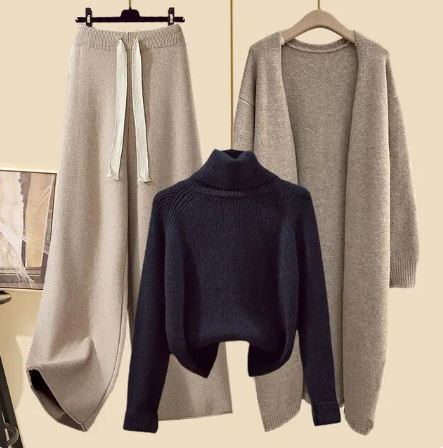 Dames Driedelige Set Comfortabele Lounge Kleding