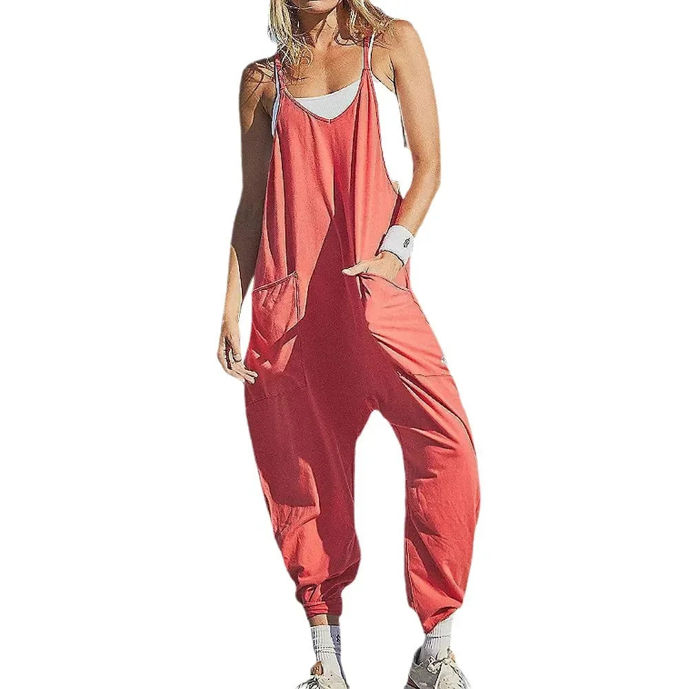 Zomer Jumpsuit Effen Kleur Jurk met Jarretels
