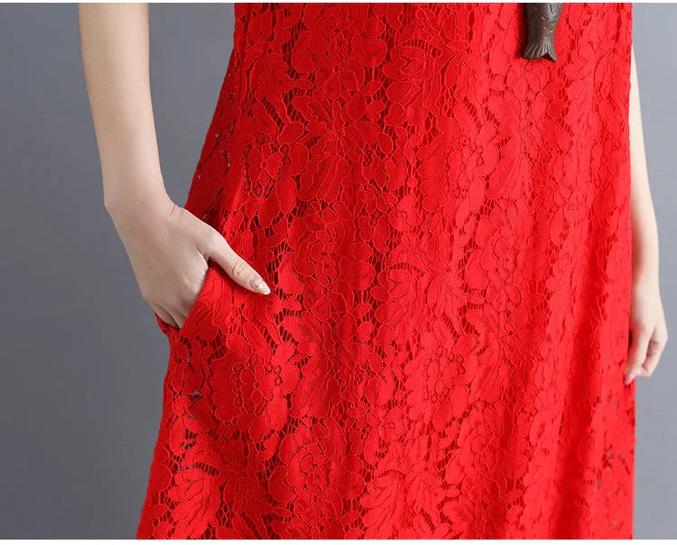 Zomerjurk met Kanten Details Vrouwen Jurk Zomer