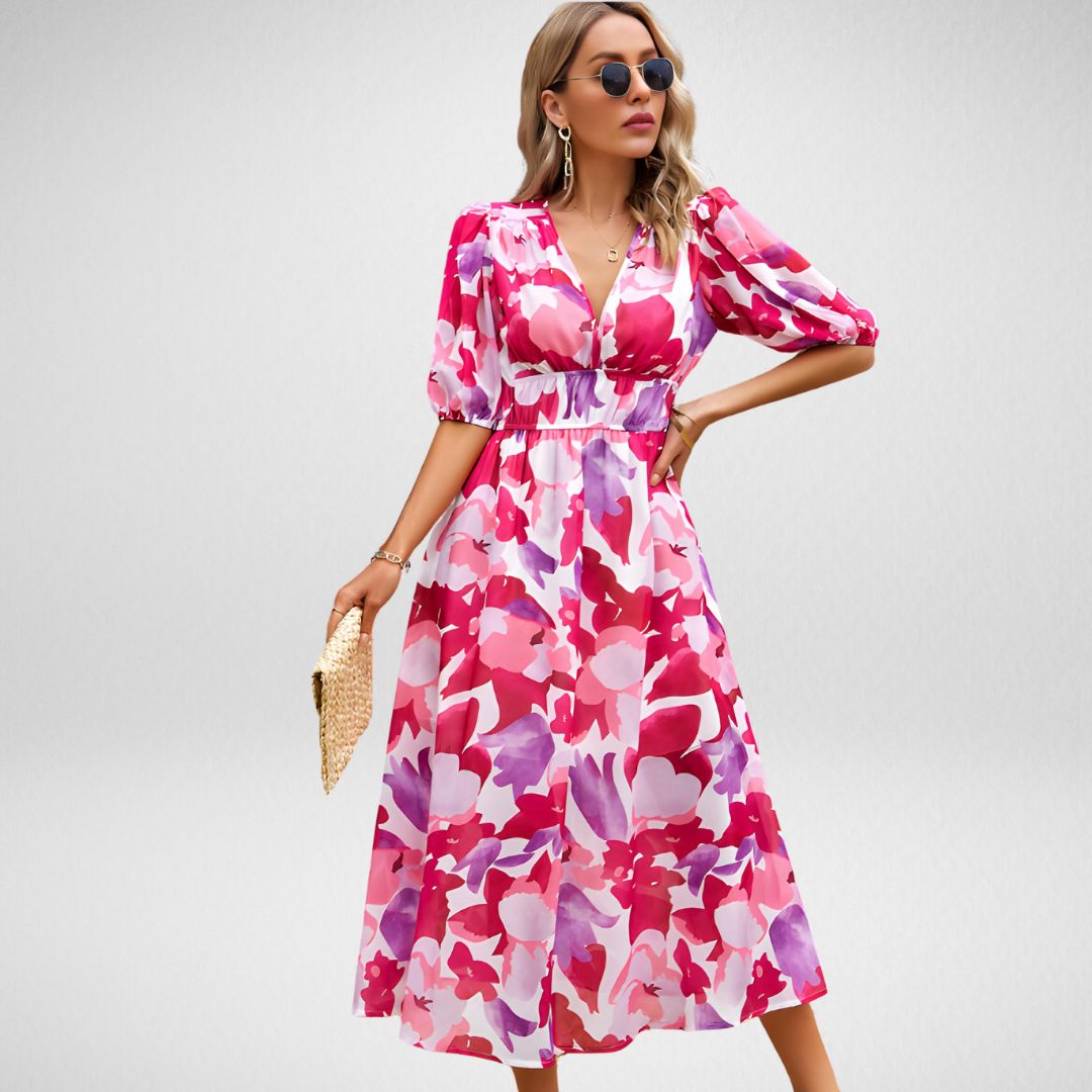 Abito Jurk Met Korte Mouwen Mooi Model