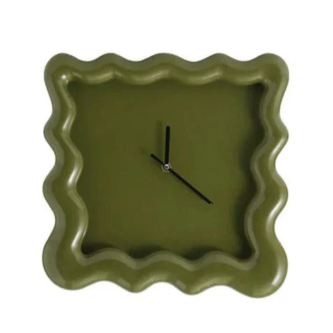 Wandklok Wit Golvend Frame 30cm Minimalistisch ABS Woonkamer Slaapkamer Modern