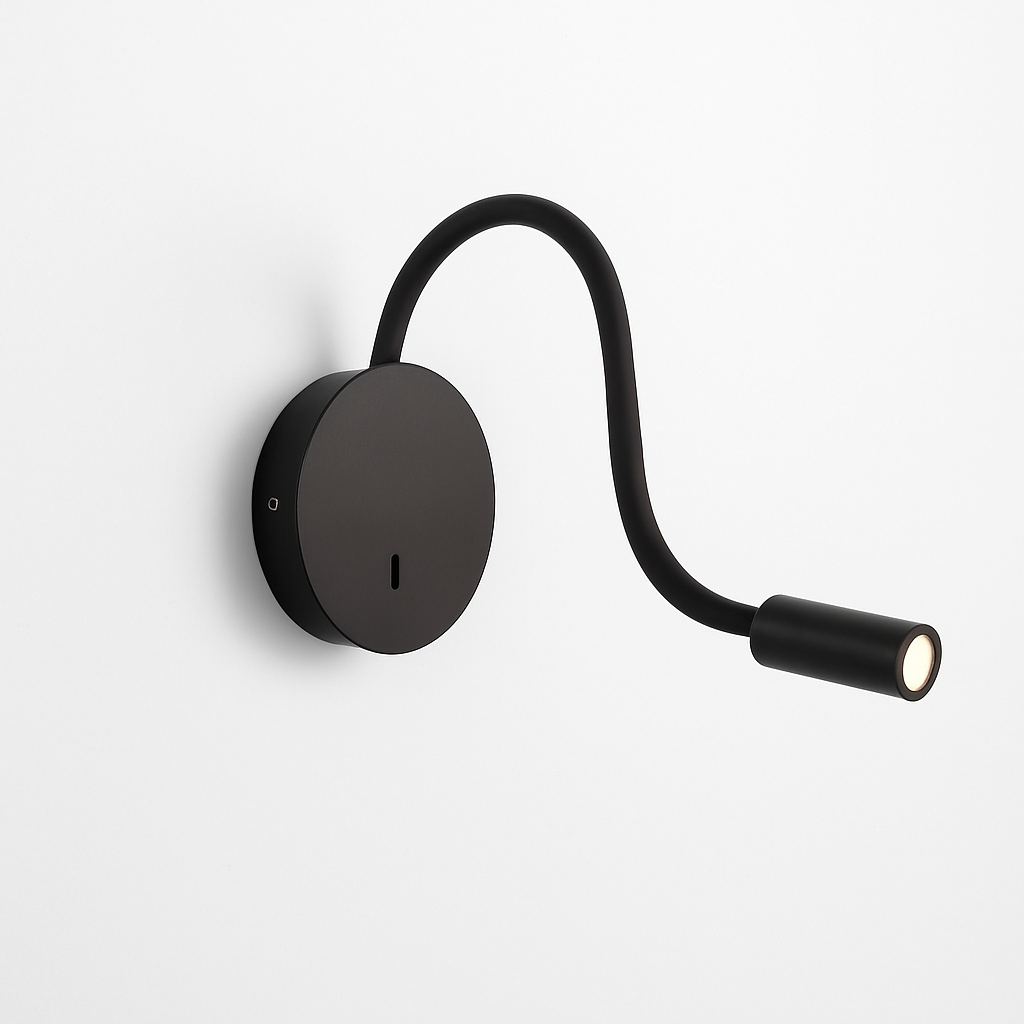 Leeslamp Wand LED Flexibel Zwart Slaapkamer Bedlamp Wandlamp Leeslicht Flexibele Arm Oplaadbaar Nachtkastje Hoofdbord Kantoor