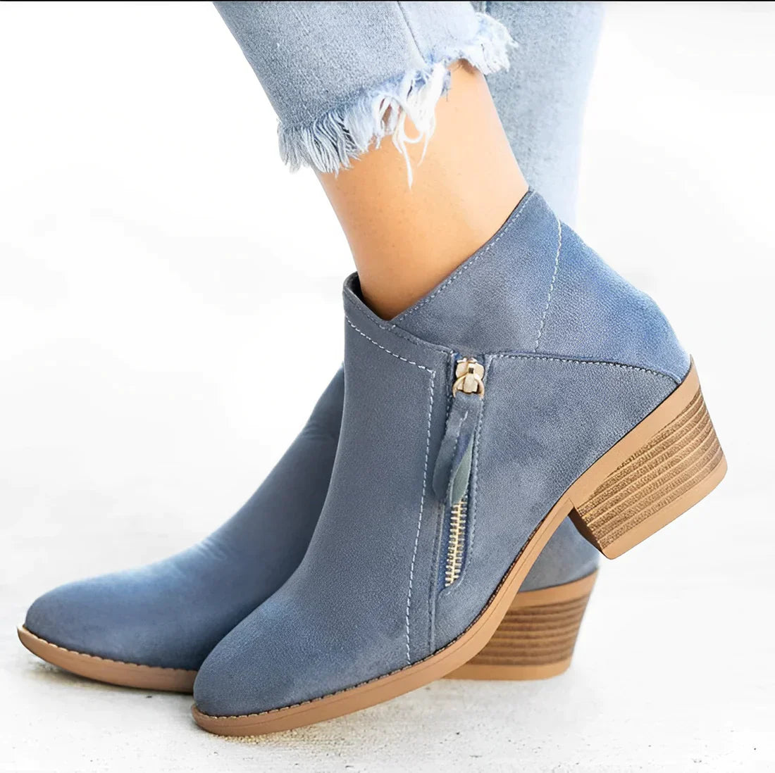 Dames Stiletto Enkellaarsjes Hoge Hak Zijrits
