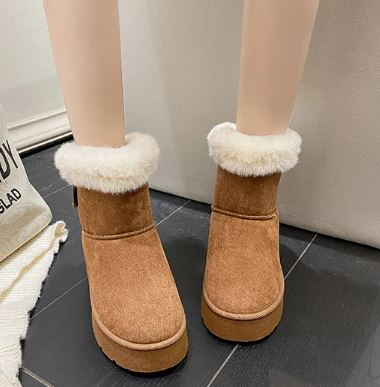 Rode Kunstbont Laarzen Warm en Stijlvol