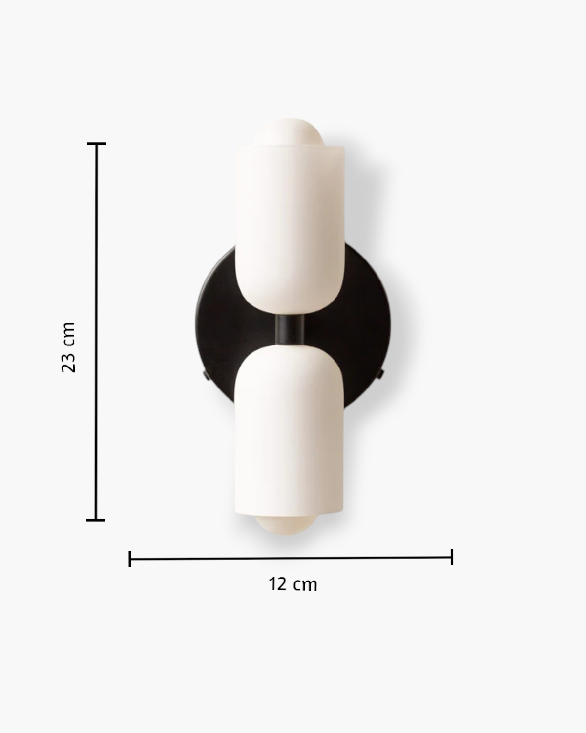 Sansoti | Wandlamp met Dubbele Glazen Kappen voor Slaapkamer en Woonkamer – E27 Wandverlichting
