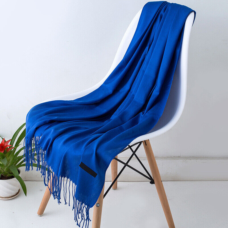 Kasjmieren Sjaal 200x70cm Zacht Warm Franje Effen Kleuren Winter Accessoire Veelzijdig Draagbaar Trendy Modesjaals Dames