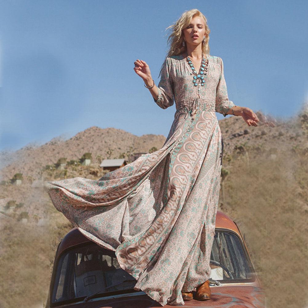 Boho Jurk Met Elegant Design Zomerse Stijl