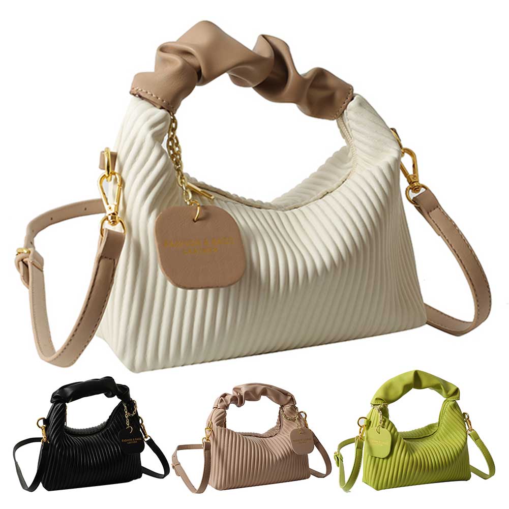Dames Schoudertas Leer Geplooid Stijlvol Design