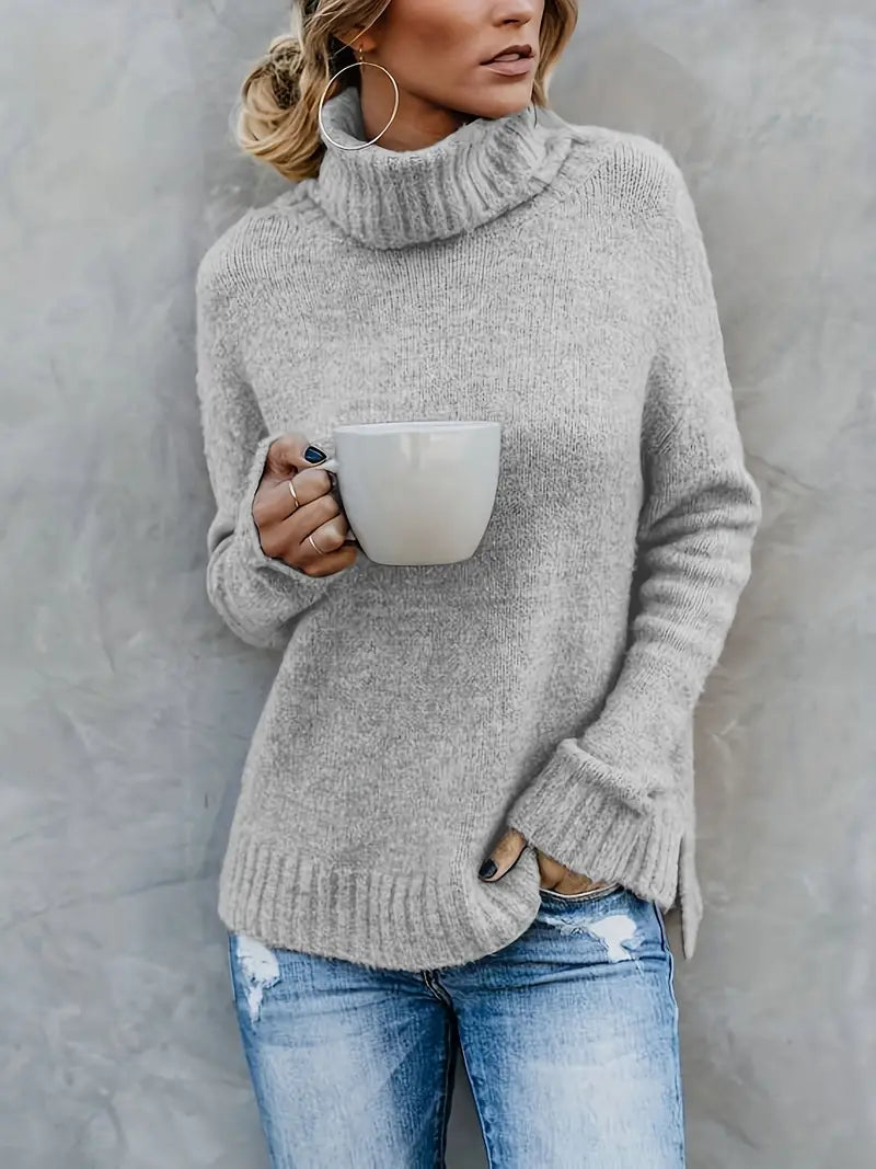 Vrouwelijke Trui Zacht Turtleneck Stijlvol Warm