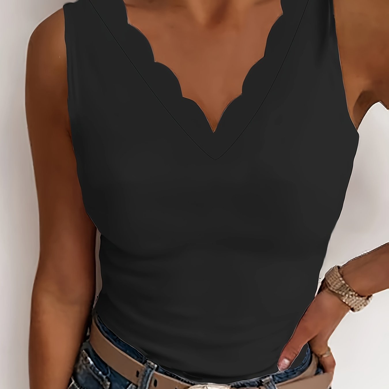 V-hals Tanktop Zomer Jurk voor Vrouw
